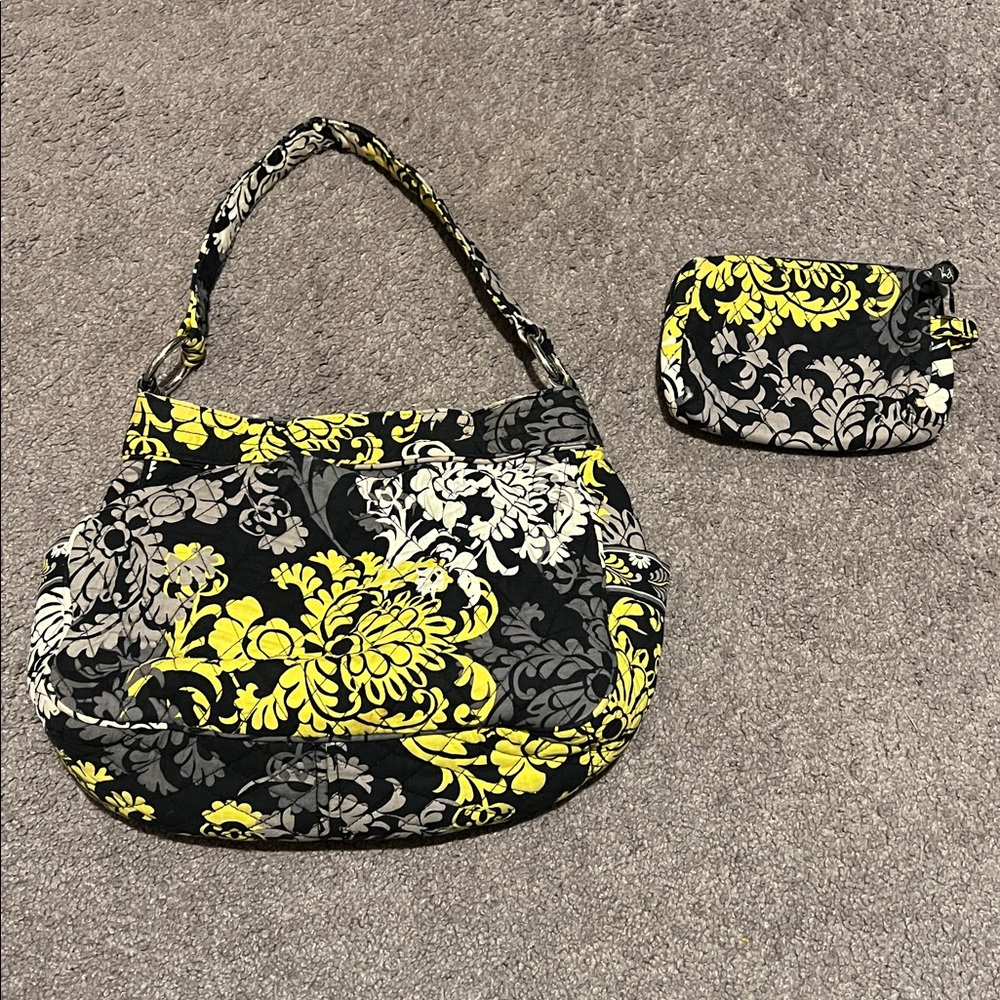 Vera Bradley Floral Patterned Shoulder Bag with matching bag